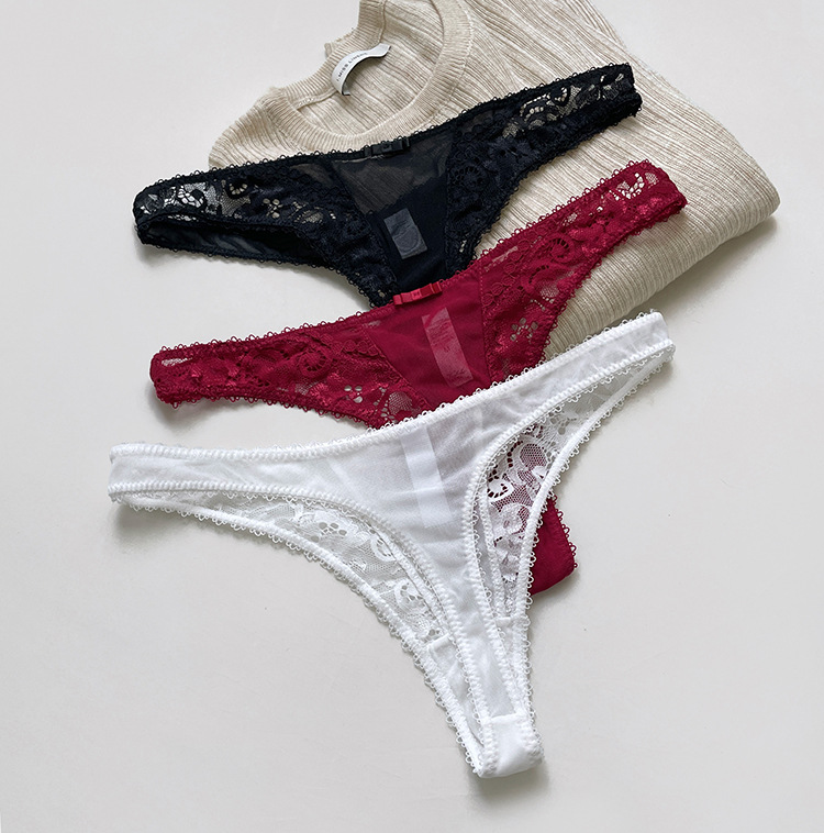 42g Weight Low Waist Panties Waist Thong Panties Style Panties Lingerie Type Nylon, Spandex Fabric Type 3 PCS/Package Quantity Solid Color Pattern All Seasons Season Women's Gender Lady, Simple Style, Streetwear Style Solid Color Low Waist Thong Panties 1