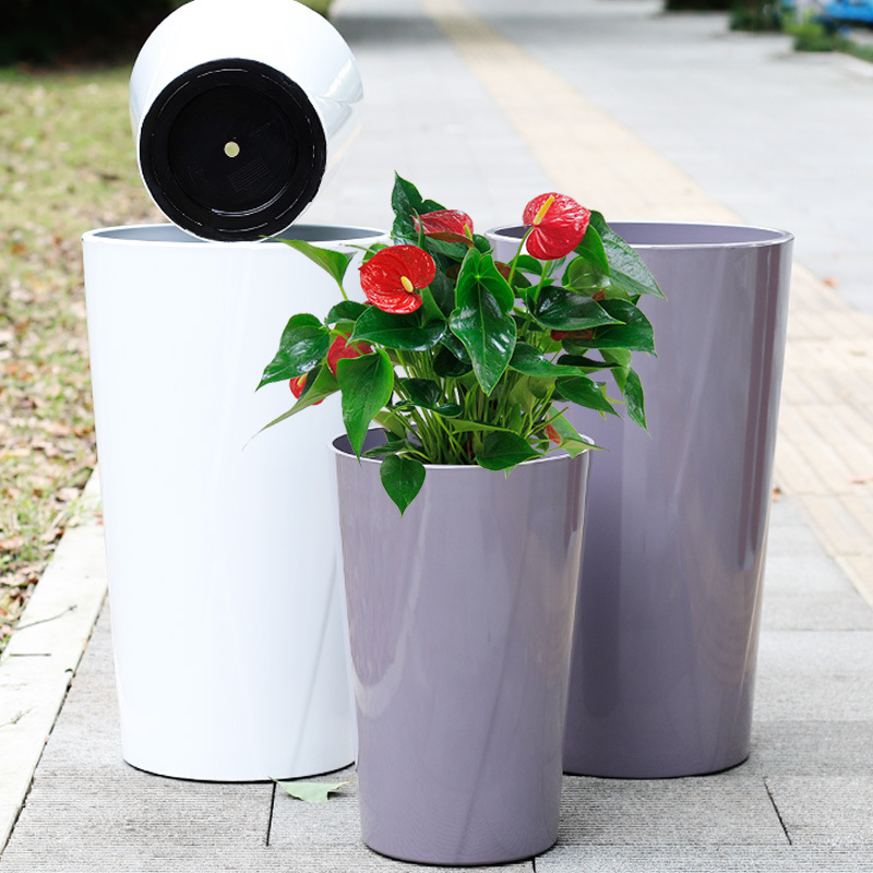 模造陶磁器植木鉢家庭用客間入り口大口径花瓶金銭樹発財樹専用種樹緑植大盆|undefined