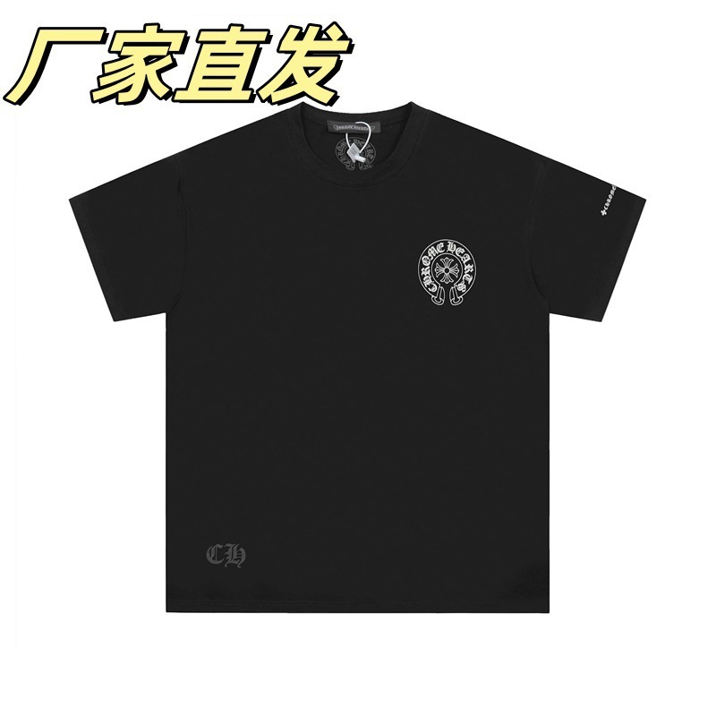 Chrome Hearts Çapılı Uniseks Qısaqol Köynək