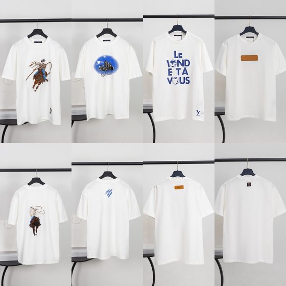 High version. Donkey T-shirt 2025 new letter LOGO series pattern embroidery printed short sleeve T-shirt for men and women