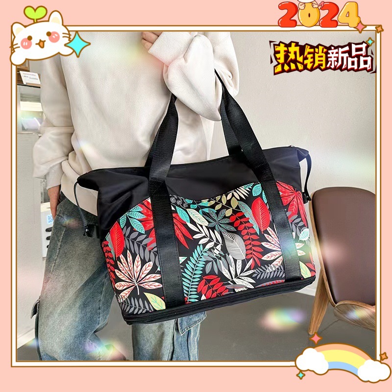 Bolsa de viaje impresa de comercio exterior de gran capacidad bolso Portátil Bolsa salir