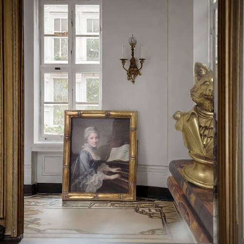 Jianyi Wholesale European and American Cross-border Resin Picture Frames Retro Oil Cloth Flower Heart Picture Frames Stage Hanging Wall Scene Decorations 