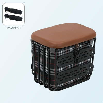 Electric car Children's seat Electric car child seat - 509-brown-single-seat-plaid-bag-strap