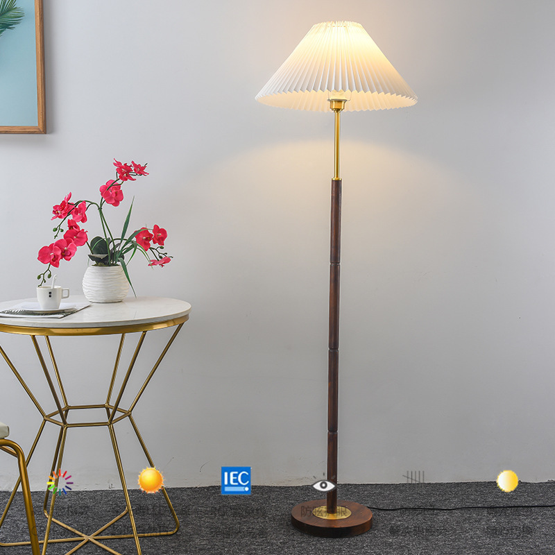 Pleated Vintage Walnut Floor Lamp Living Room Decorative Lamp Vintage Brass Nordic Table Lamp Study Oak Lamp Pleated Vintage Walnut Floor Lamp Living Room Decorative Lamp Vintage Brass Nordic Table Lamp Study Oak Lamp