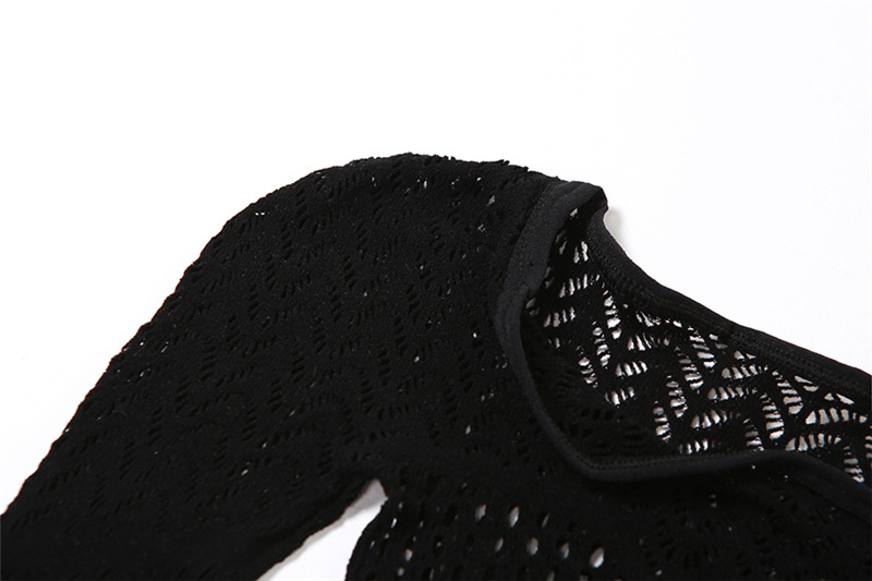 Feng – combinaison Sexy en Jacquard ajouré pour femme, tricotée, taille haute, serrée, nouvelle collection été 2024_voghion.com