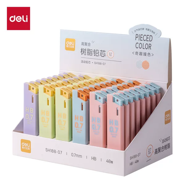 Deli automatic refill 0.7/0.5 automatic lead refill cartoon style not easy to break student special 2b/hb lead