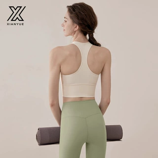 运动内衣女骑行普拉提跑步健身上衣带胸垫瑜伽美背瑜伽服套装女