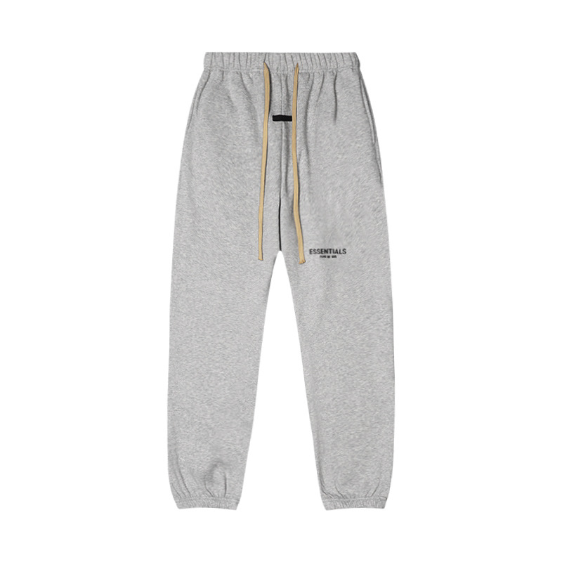 FOG Temporada 8 ESSENTIALS Marca de moda Impresión de acero pareja Suelta con capuchilla Pantalones Set