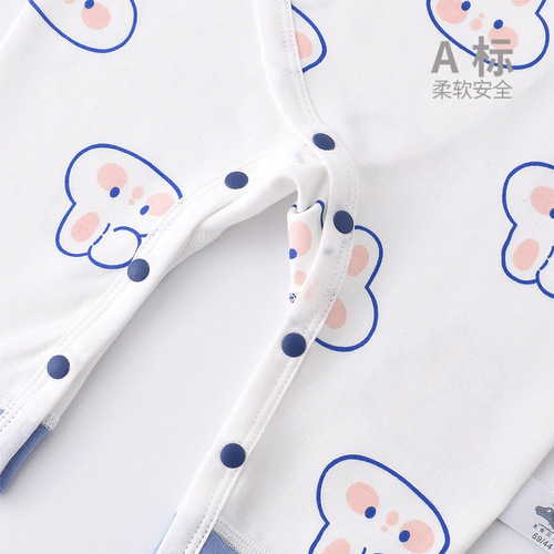 Baby Butterfly Robe Pure Cotton Monk's Robe Spring and Autumn Style Rabbit Year Little Rabbit Boneless Newborn Bodysuit