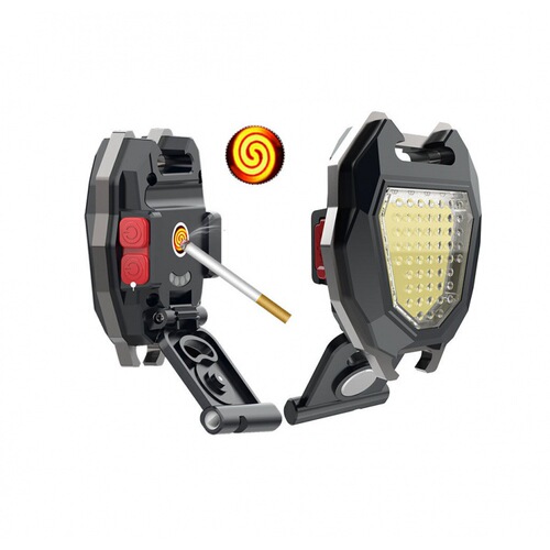 Multifunctional flashlight bright mini COB keychain light emergency repair work light cigarette lighter led backpack light