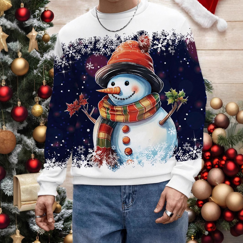 2024 New Amazon Cross-border European American Casual Christmas Men's Long Sleeve Round Neck Sweat ME1 2024 New Amazon Cross-border European American Casual Christmas Men's Long Sleeve Round Neck Sweat ME1