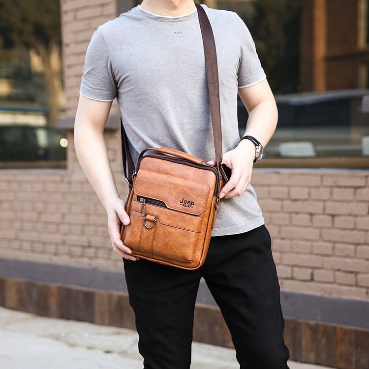 Solo bolso de hombro bolso de los hombres bolso retro de los hombres documento bolsa de mensajero de gran capacidad nuevo bolso casual bolso de moda casual