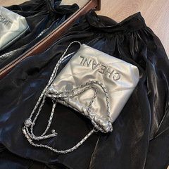 今年流行超火小眾設計包包2023新款女包百搭鏈條斜挎包時尚水桶包