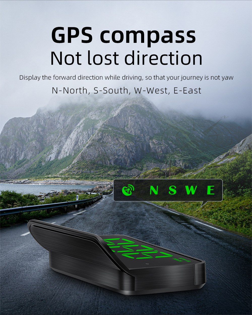 Cross-Border Hud Head-Up Display M1 Car Gps Speed Multi-Function Instrument Projector High-Definition Universal for Cars