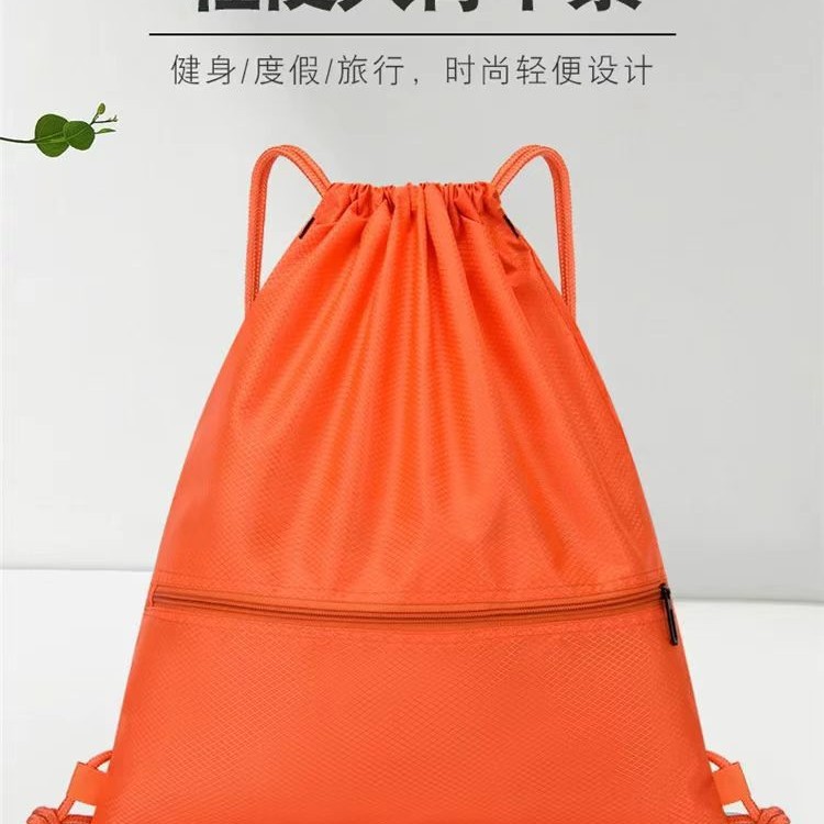 亚马逊束口袋便携篮球包抽绳双肩包游泳包户外运动多功能背包
