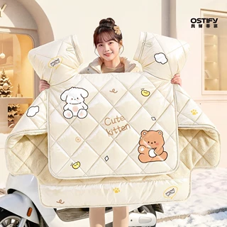 电动车挡风被冬季加厚保暖电瓶摩托车防水防风罩四季通用2025新款