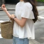 立领夏季法式宽松衬衫
