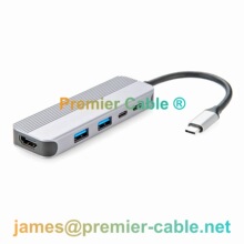 USB-C 5��1�Uչ�] HDMI����Ͷ��PD100W���USB3.0���ق�ݔ������