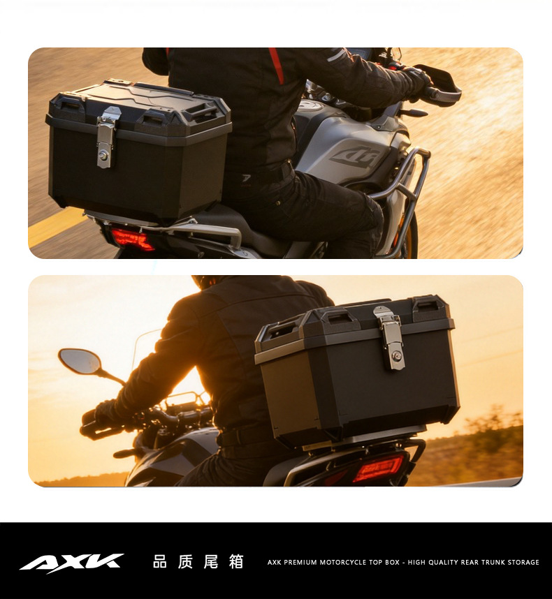 Motorcycle Trunk with Large Capacity for Delivery Riders, Electric Delivery Box for Electric Scooters, Universal Square Box for Scooters