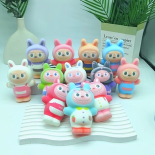 Children's Blind Box Toy Doll Pu Slow Rebound Pinch Decompression Shop Hand-Made Ornaments Flocking Cloth Cartoon