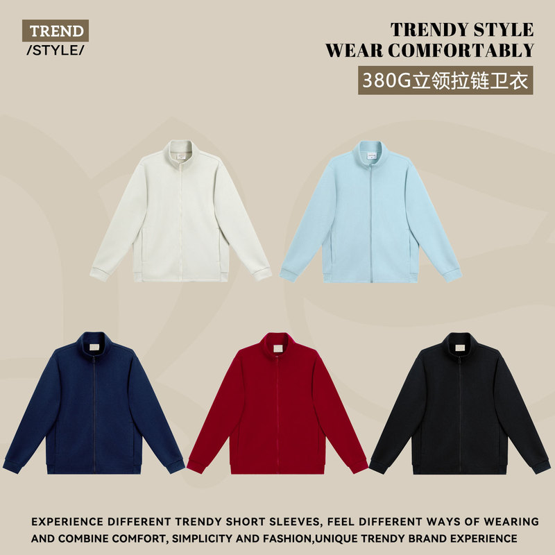 Autumn new 380G heavy composite cotton collar zipper coat women's fashion brand solid color cardigan Joker couple vests