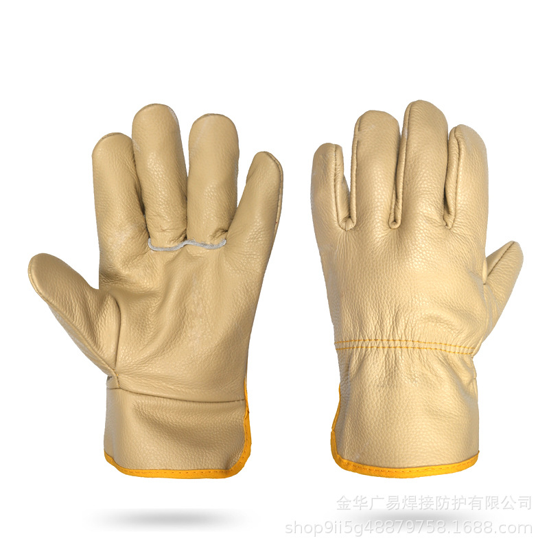 工厂定制耐磨防滑柔软劳保工装手套户外骑行登山家私皮手套