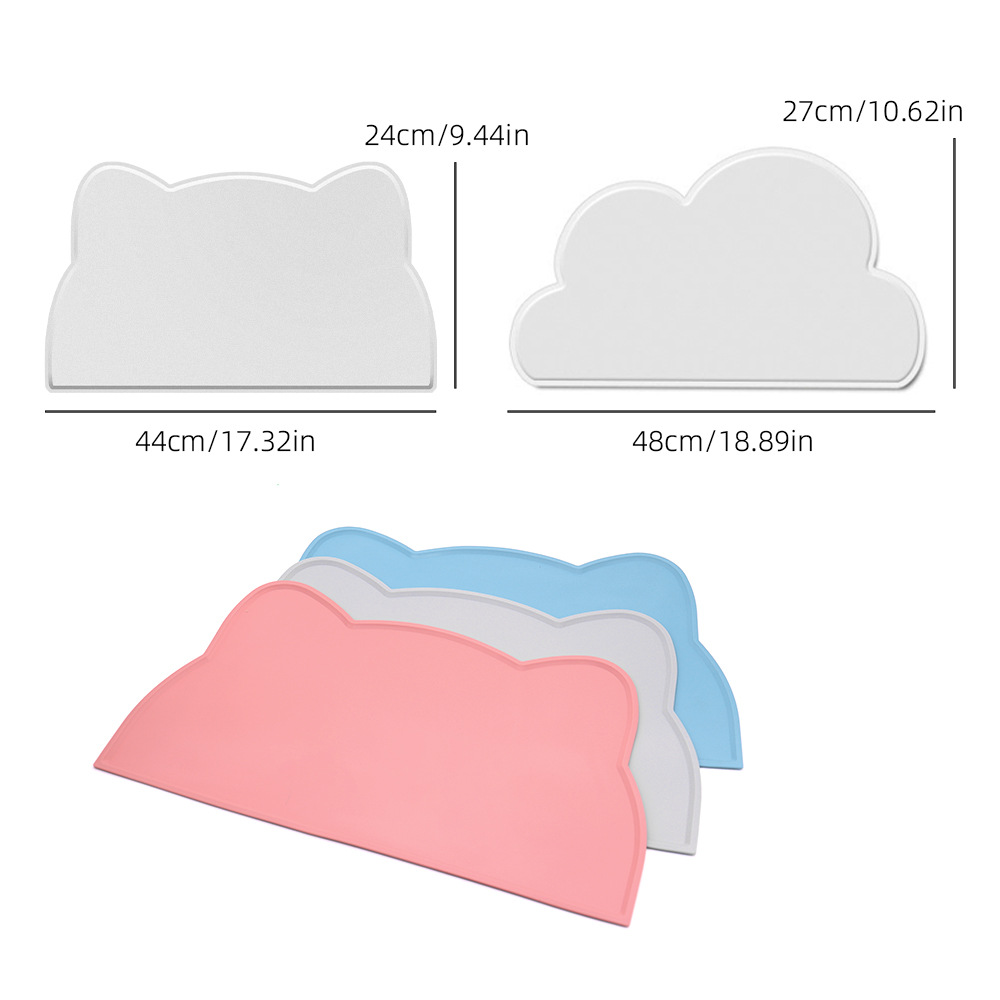 Manteles individuales para mascotas, impermeables y a prueba de derrames, manteles para gatos, tapetes de silicona para gatos, fáciles de limpiar, almohadillas para alimentar a las mascotas, almohadillas para perros