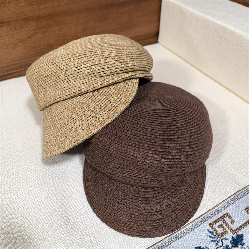 Cappello da sole equitazione in rafia stile hepburn per donna_voghion.com