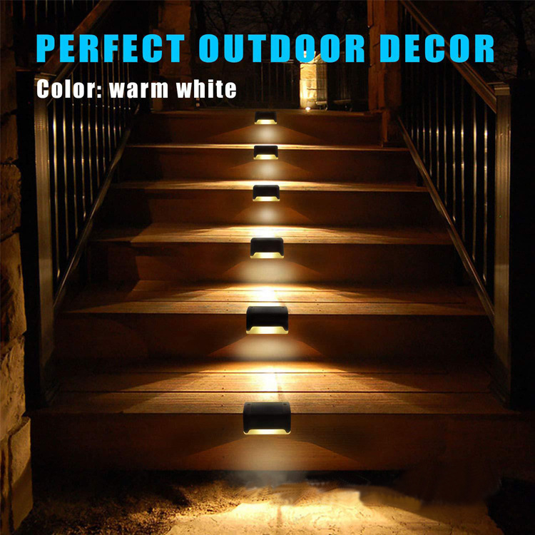 Lámpara solar LED lámpara de pared al aire libre jardín lámpara de pared lámpara de la cerca impermeable paisaje patio solar escalera lámpara