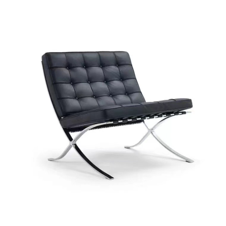 Sillas de Barcelona Sillas de Barcelona Sofá de cuero simple diseñador silla de relajación perezosa