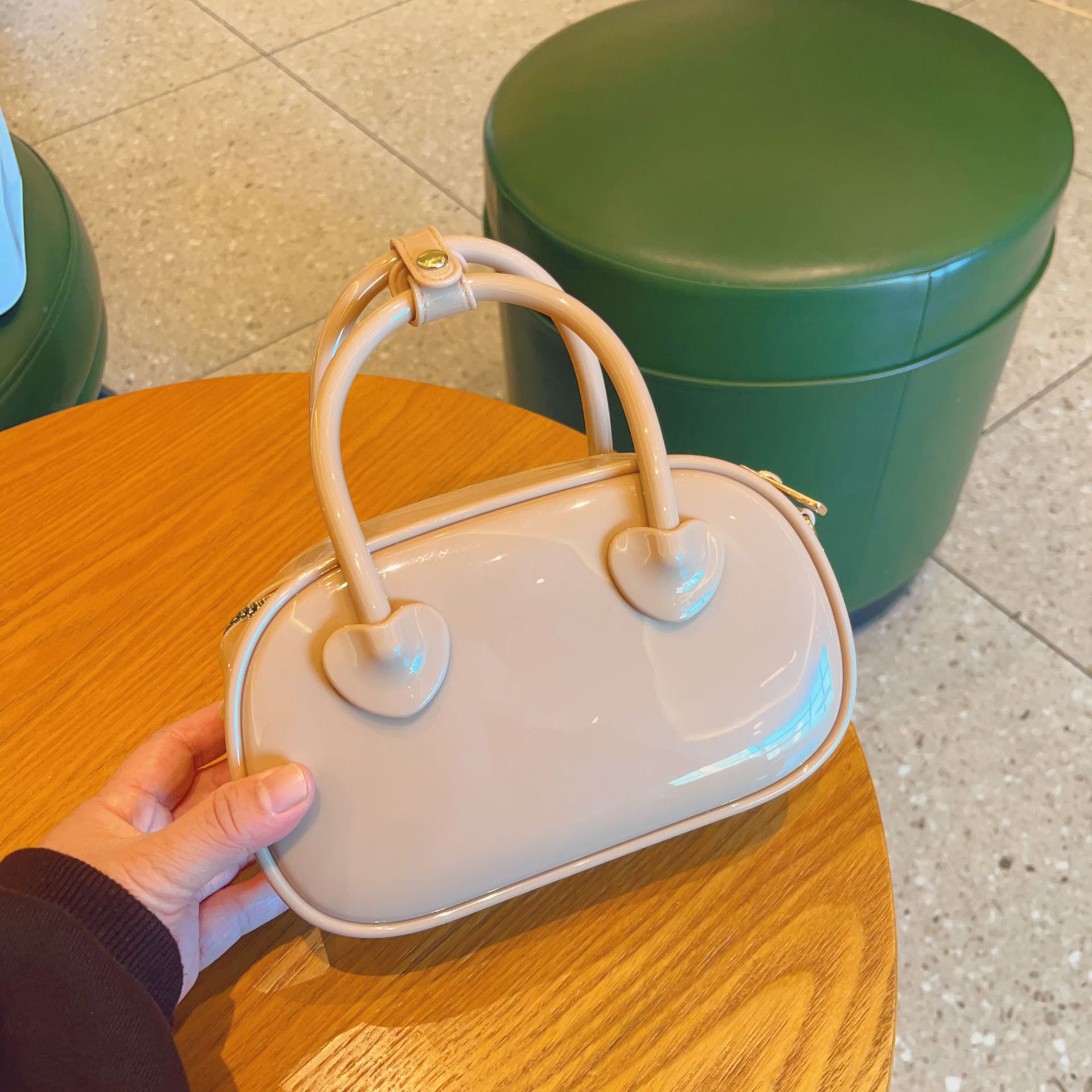 2025 New PVC jelly bag, summer candy color, single-shoulder crossbody mini bag, fashionable hand-held pillow women's bag undefined