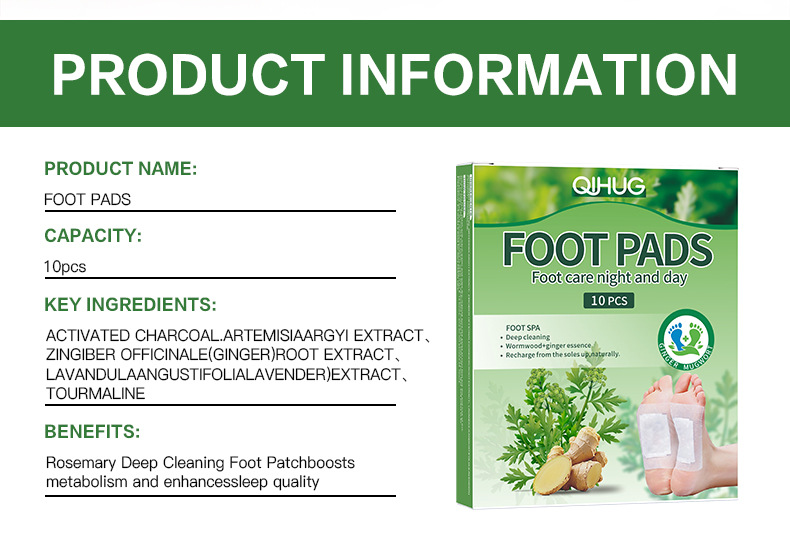 Herbal Foot Pads Sleep Support 10pcs Natural Relaxing Foot Care quality and texture