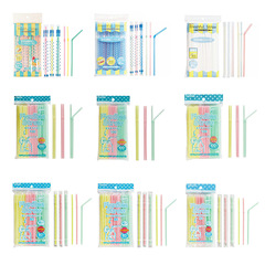 日本原裝進口TORUNE一次性食品塑料果汁奶茶裝飾兒童一次性吸管