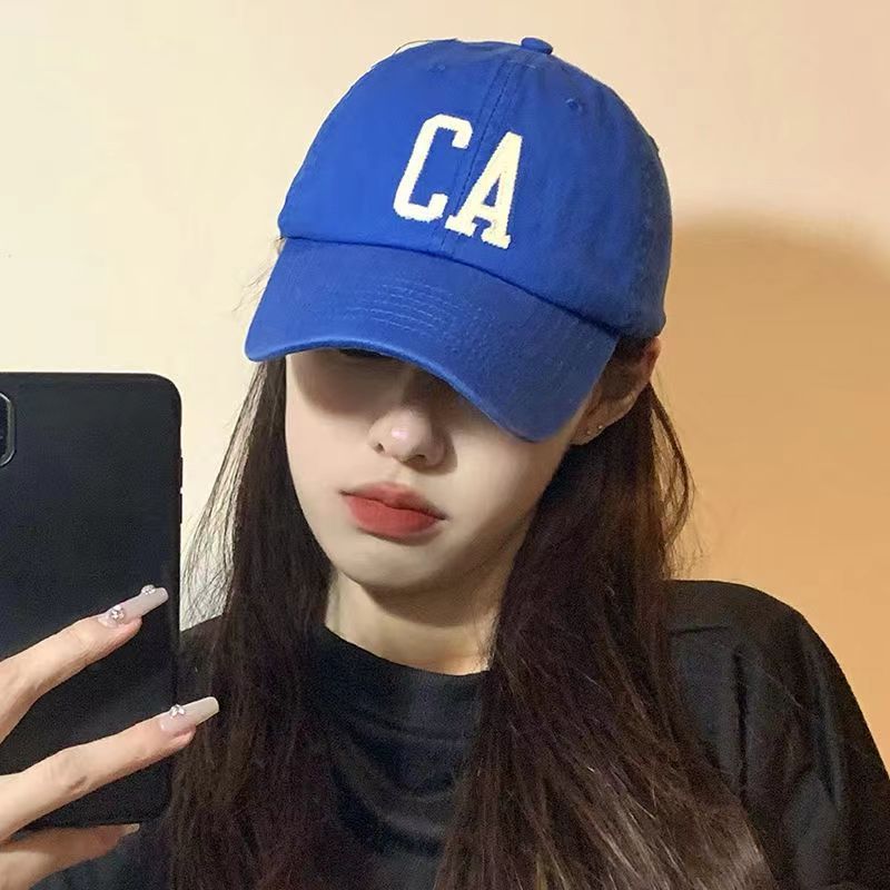 Neues Baseball-Oberteil aus gewaschener Baumwolle mit CA-Buchstaben und weichem Oberteil für Männer und Frauen, Instagram-Modemarke, vielseitiges Gesicht_voghion.com