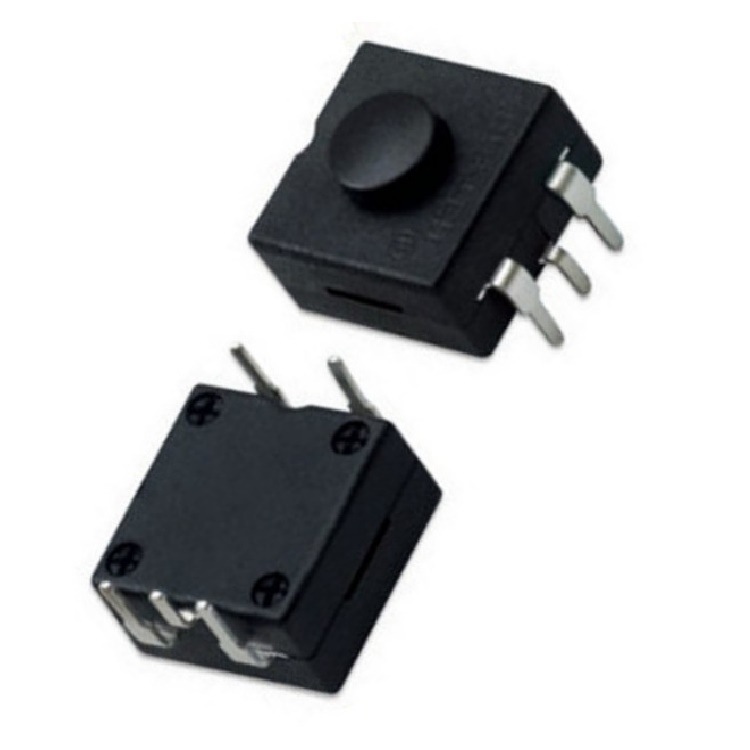 四档按钮开关5脚  三位自锁开关  四位按键开关立式12*12mm