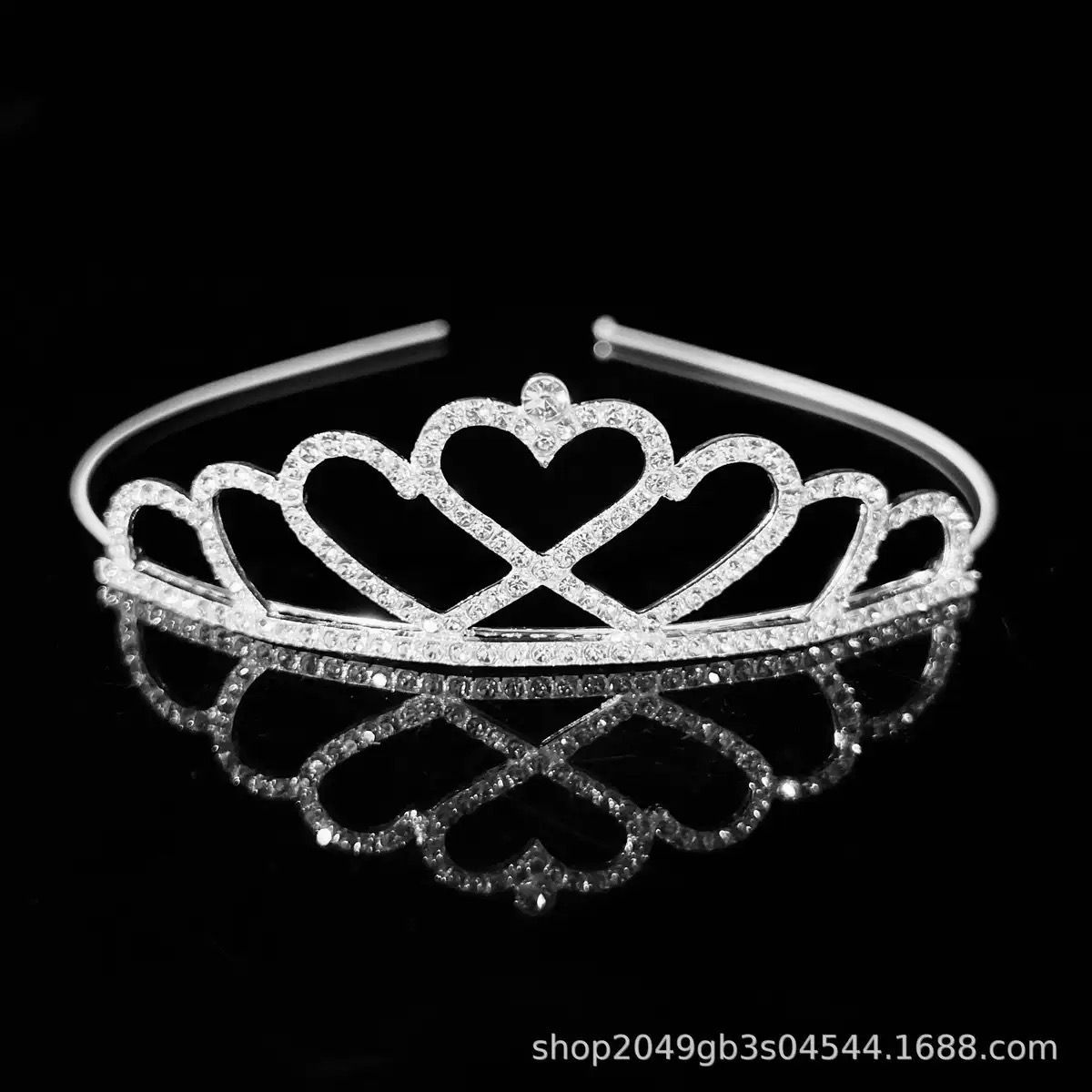 Princesa de moda coreana simple corona de cumpleaños coronas de cabello bandas de alea diamante para niños coronas pequeñas