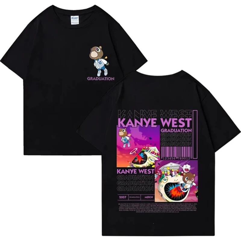 Kanye West Graduation Bear Double-Sided Printed T-Shirt for Men and Women, Fashionable Hip-Hop Cool Top, Short-Sleeved Unisex T-Shirt 7246 Kanye West Graduation Bear Double-Sided Printed T-Shirt for Men and Women, Fashionable Hip-Hop Cool Top, Short-Sleeved Unisex T-Shirt 7246