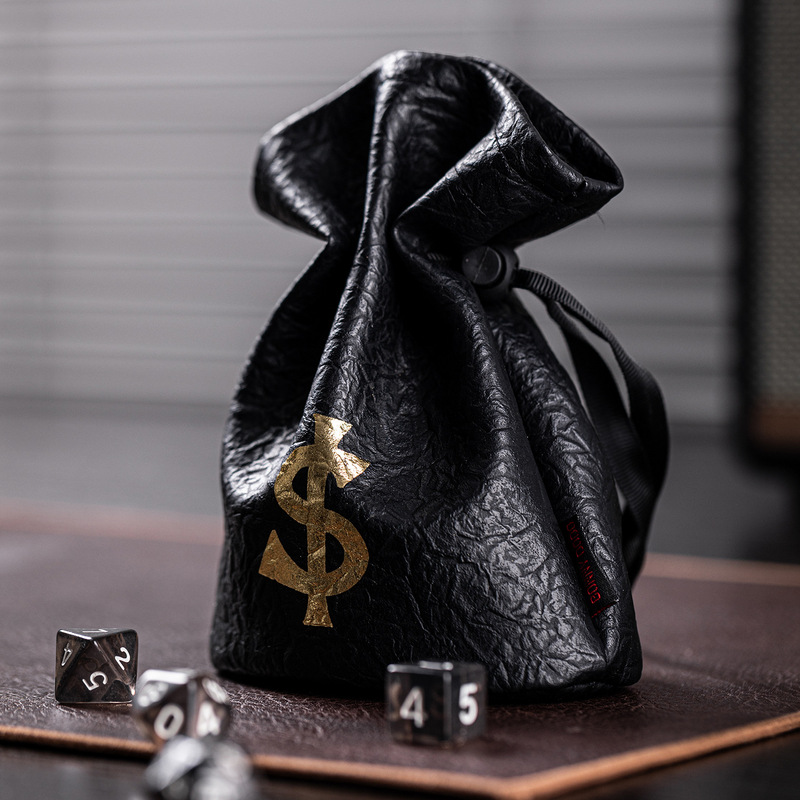 Leather drawstring bag pu dice storage bag drawstring bag portable Bluetooth headset jewelry jewelry dice storage box