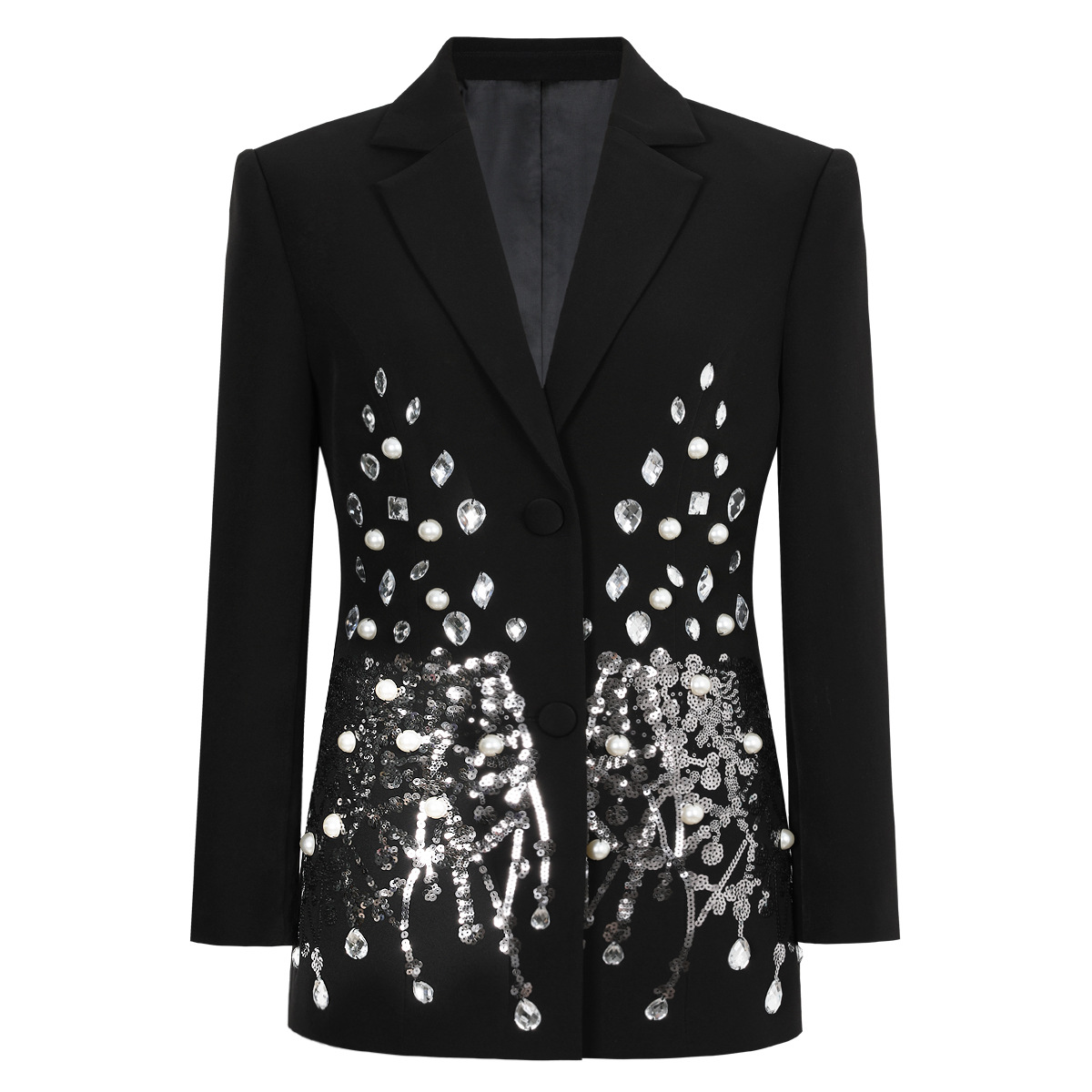 2561 Quality In-Stock Spring and Autumn Fashion New Heavy Beaded and Rhinestone-Embellished Socialite Slim-Fit Women's Blazer Jacket