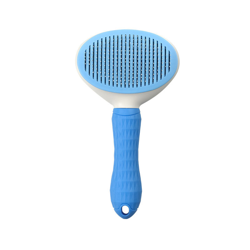 Nueva mascota peine automático decoloración del pelo peine perro auto-limpieza peine gato y perro nudo aguja peine mascota limpieza 6