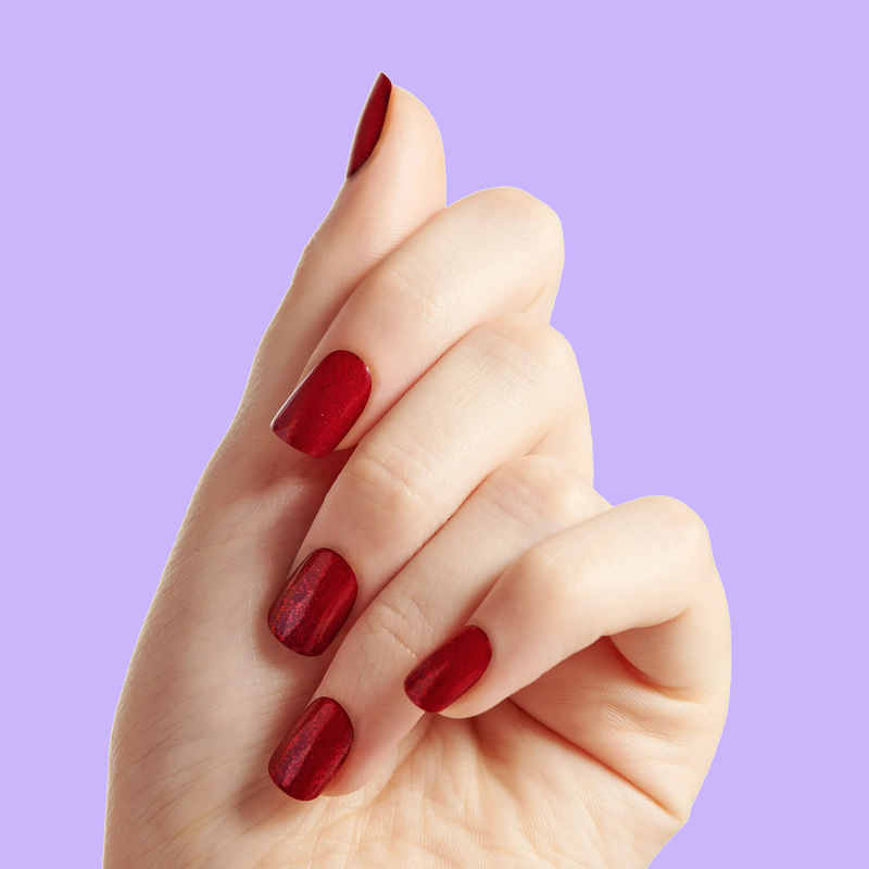 Hand-Dressed Armor Blue Voni Dressed Armor Dusk Sunset Nailest Luxury Instant Acrylic Patch Nails