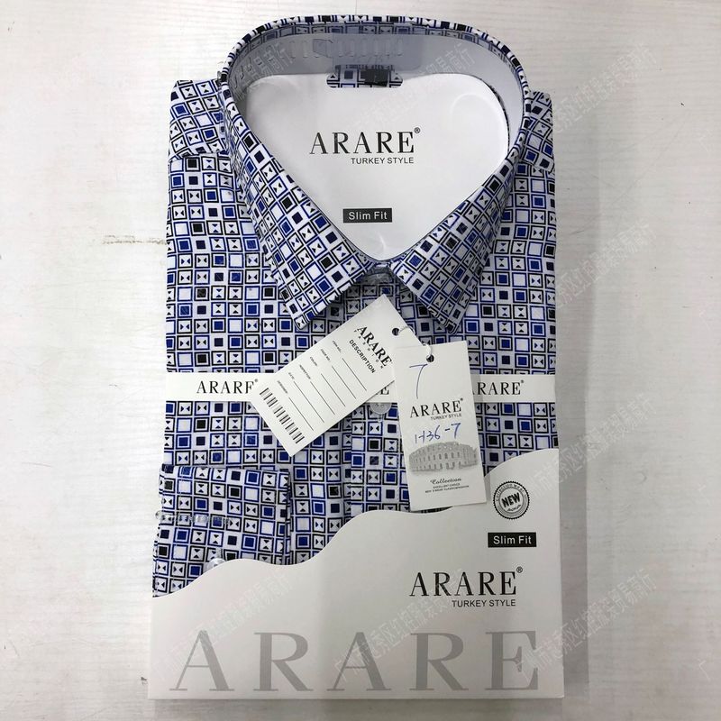 ARARE長袖人綿シャツ男2025夏越境欧米メンズ修身カジュアル白シャツアフリカシャツ|undefined
