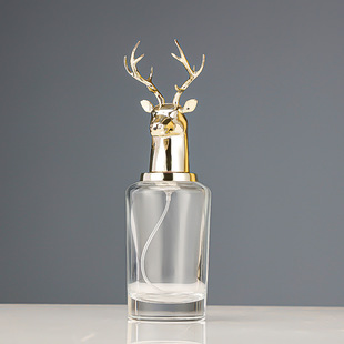 Spot 75ml Transparent Perfume Bottle Portable Press Spray Bottle Cosmetic Perfume Packaging Glass Bottle