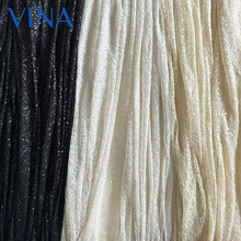 现货大眼网蚯蚓花亮片金片绣布料 手感超柔软面料宠物服装饰布料