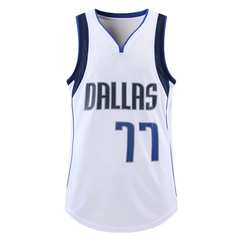 Баскетбольный Джерси Mavericks № 77 Doncic Мужская Трикотажная майка с карманом M-5XL с обеих сторон