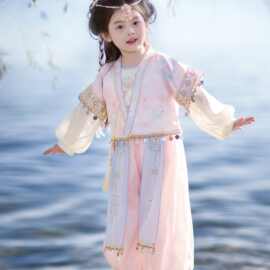 新款民族服装女童汉服套装2026春季超仙儿童古风新中式中国风唐装