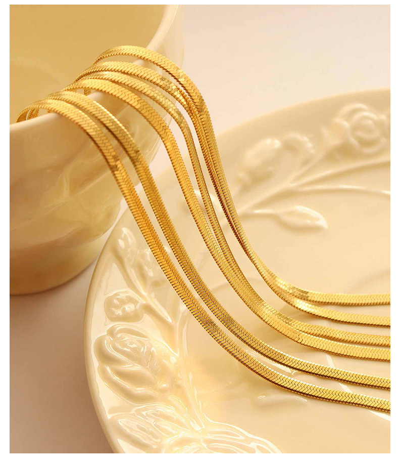 French fashion blade chain collarbone titanium steel snake bone chain