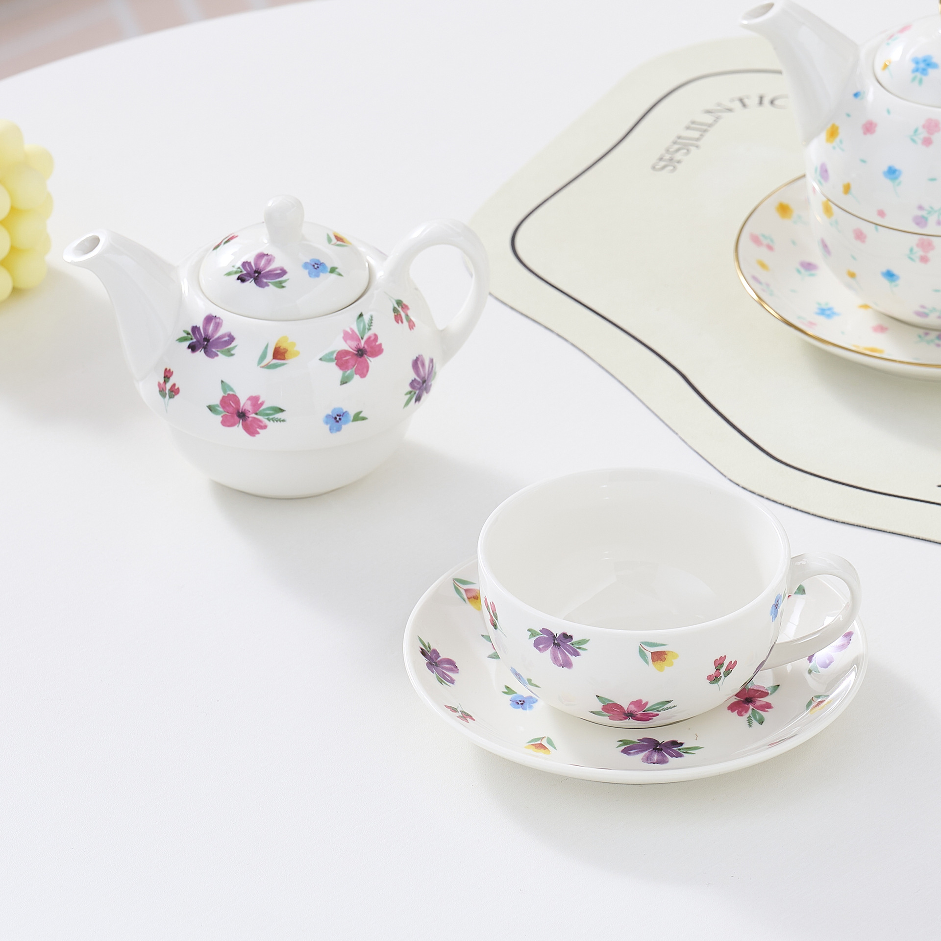 Juego de té de cerámica de oro transfronterizo