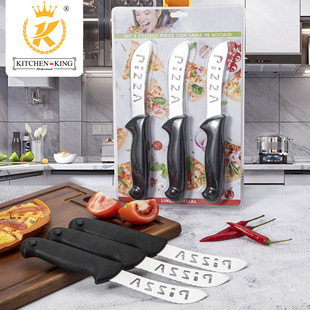 Cross-border Hot Sale Kitchen Knives 3PC suit Stainless Steel Steak Knife Household Pizza Knife Butter Cheese Knife in stock