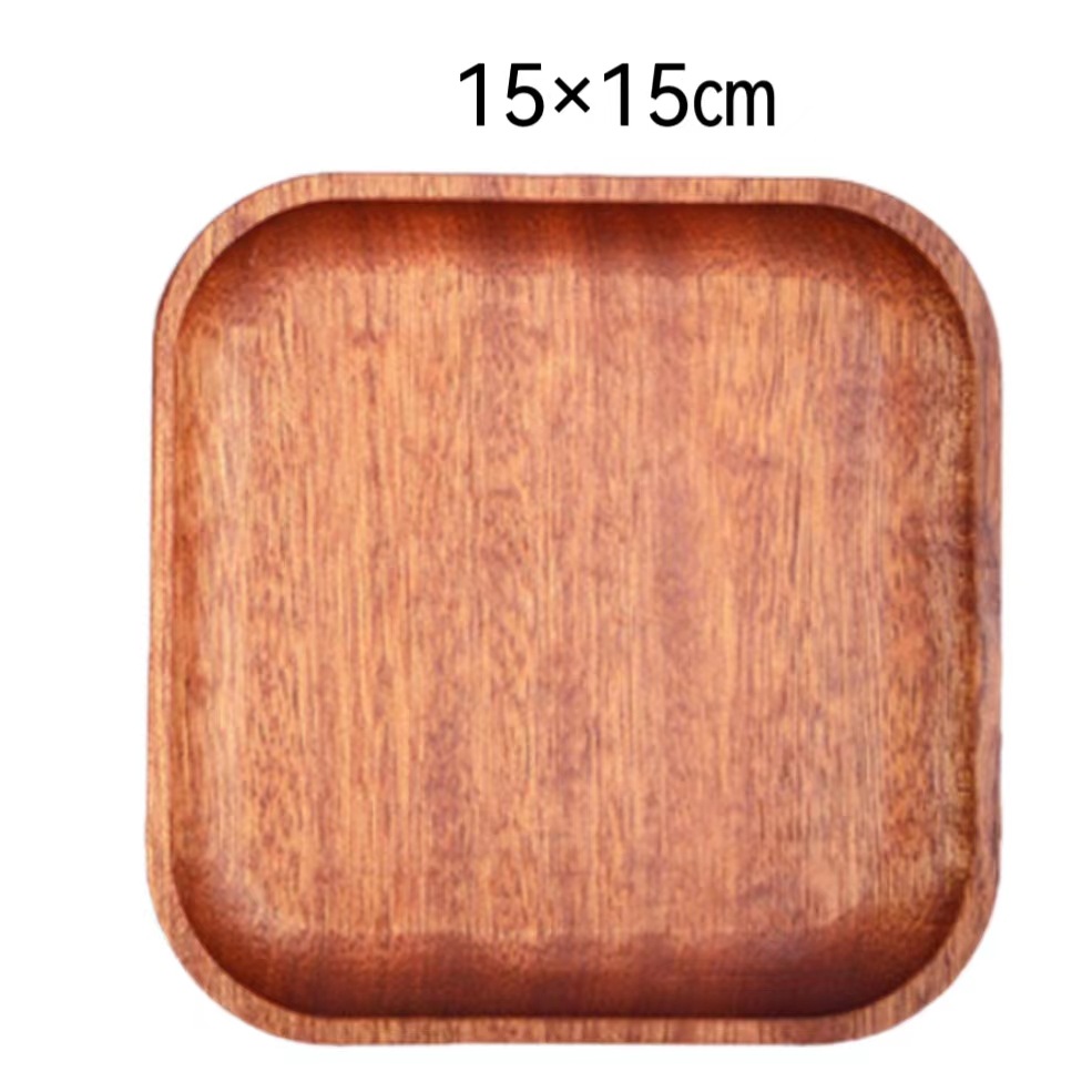 bandeja de madera de árbol de ebano, bandeja de almacenamiento de aire, plato de comedor oval japonés, pastel, pan, café, té, plato de madera sólida image 15